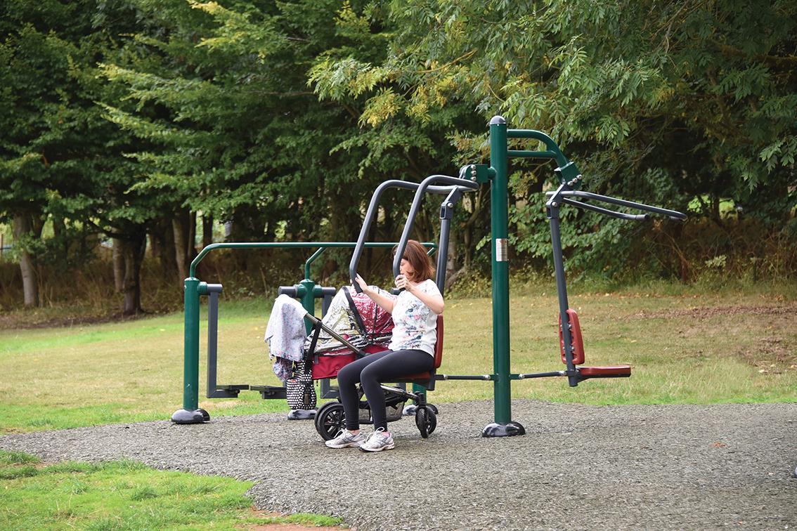 Exercising with a baby - Outdoor Gym Equipment - Sunshine Gym 