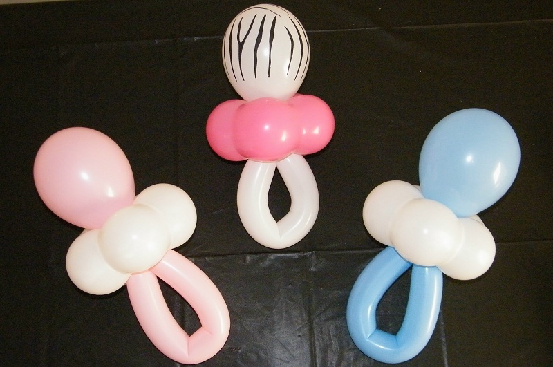 Balloon Pacifier For A Baby Shower